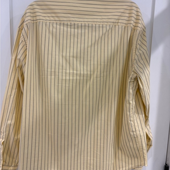 Zara Yellow Casual Button Down Shirt with Stripes - Picture 3 of 4